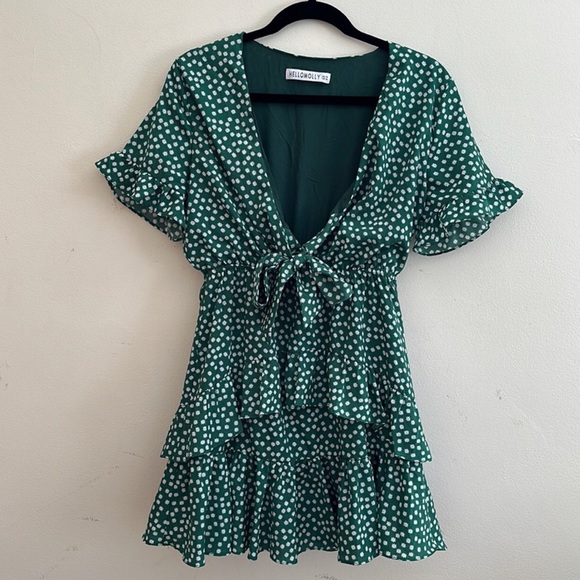 Hello Molly Green Tie Front Dress - Picture 4 of 6